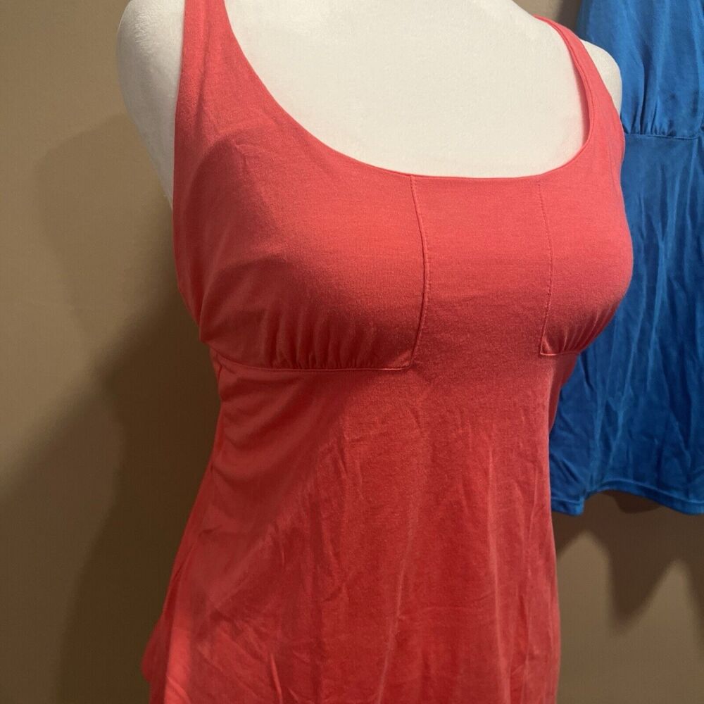 Lot of 2 Victoria Secret Bra Top Babydoll Tanks Pink and Blue S Coquette Sporty - Picture 2 of 9